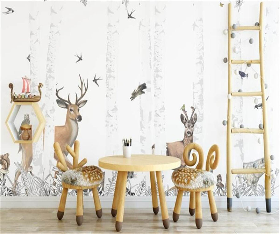 MinimalisticDecor.com-Whimsical Woodland Wonders Wallpaper