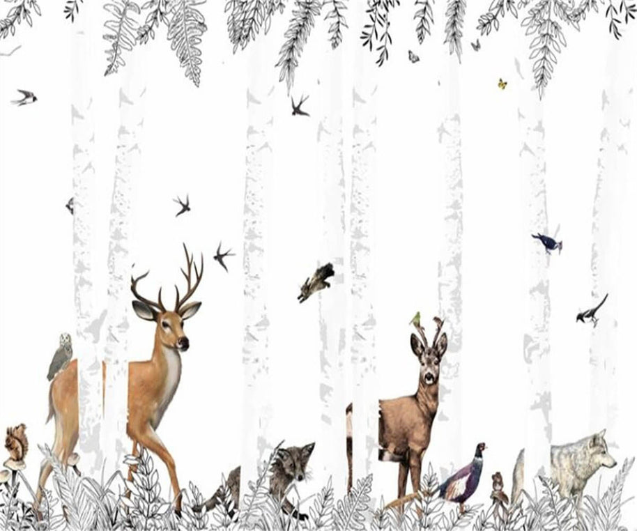 MinimalisticDecor.com-Whimsical Woodland Wonders Wallpaper