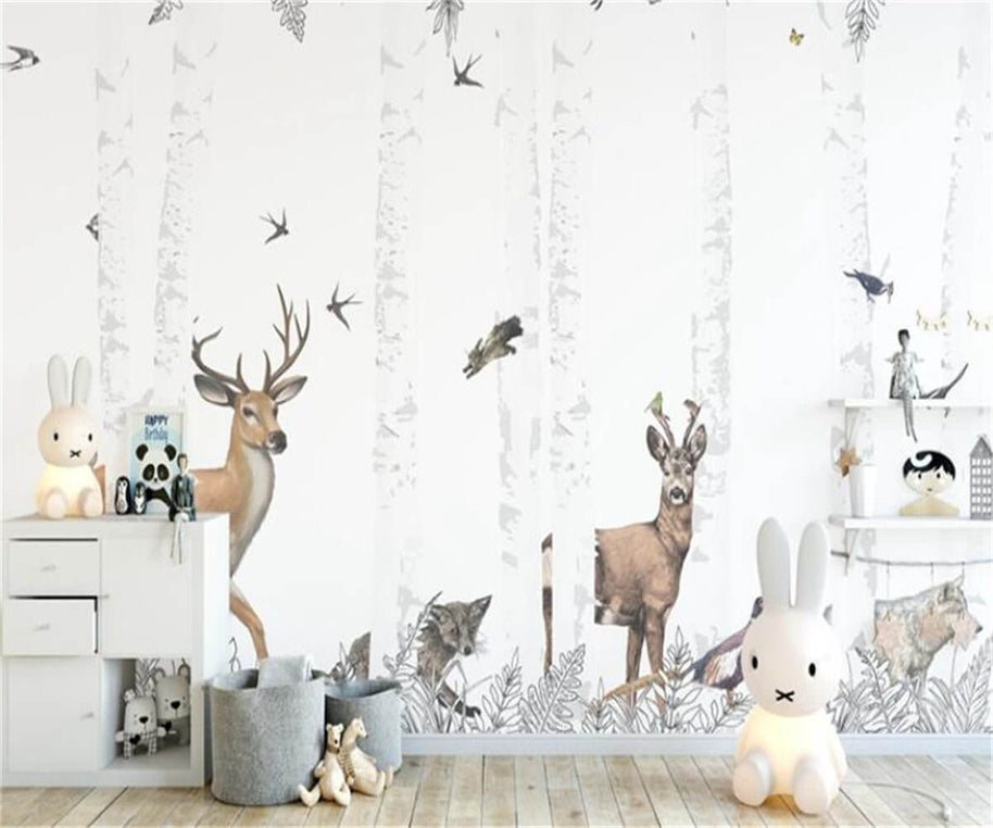 MinimalisticDecor.com-Whimsical Woodland Wonders Wallpaper