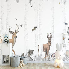 MinimalisticDecor.com-Whimsical Woodland Wonders Wallpaper