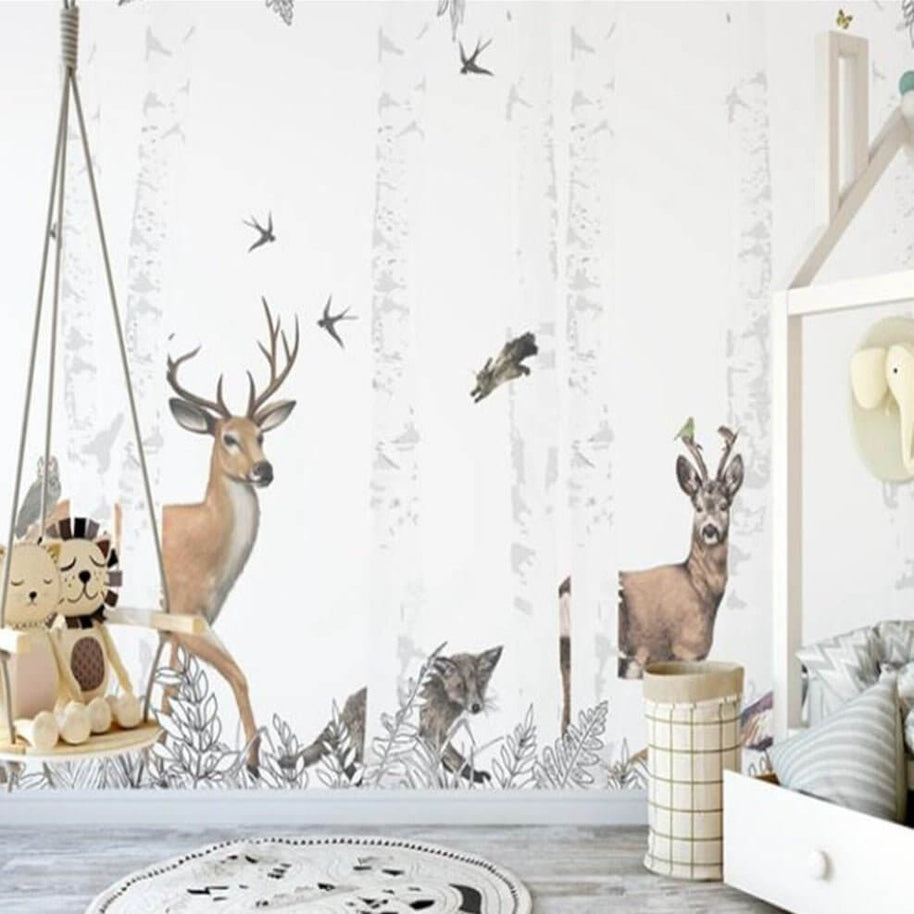 MinimalisticDecor.com-Whimsical Woodland Wonders Wallpaper