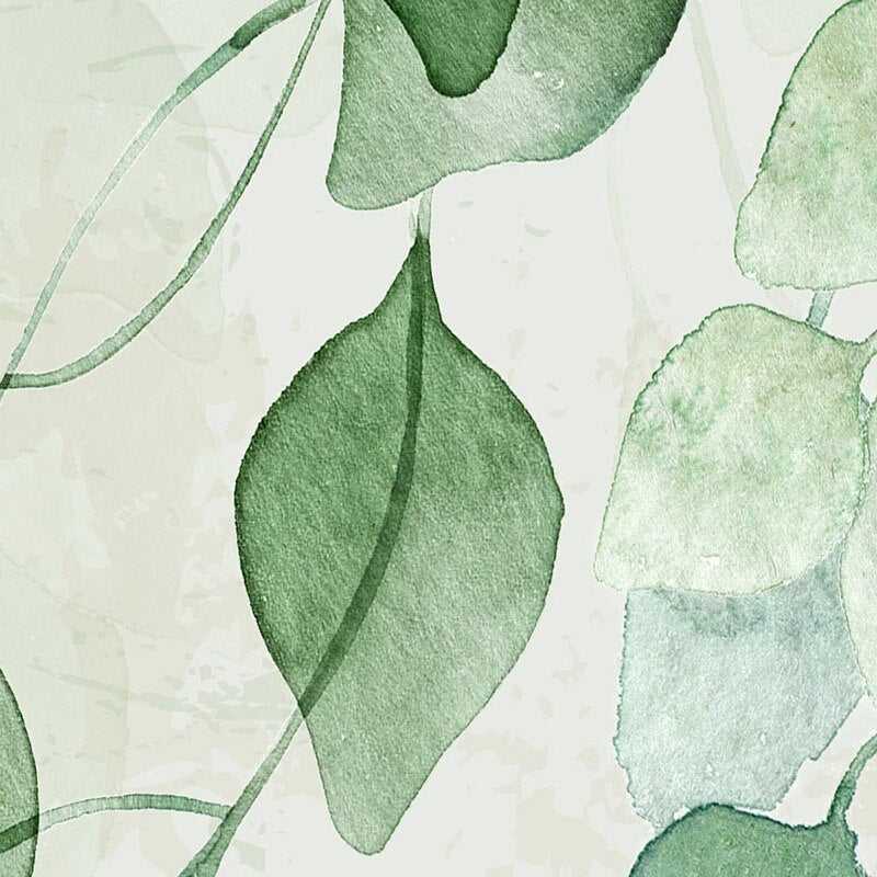 MinimalisticDecor.com-Whispering Foliage: Green Leaves Wallpaper