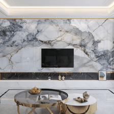 MinimalisticDecor.com-White & Black Stone: Marble Wallpaper Murals