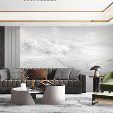 MinimalisticDecor.com-White Fog Stone - Marble Wallpaper Murals