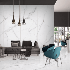 MinimalisticDecor.com-White Liner Stone - Marble Wallpaper Murals