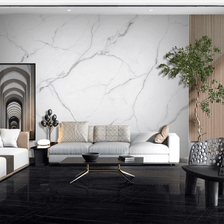 MinimalisticDecor.com-White Liner Stone - Marble Wallpaper Murals