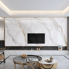 MinimalisticDecor.com-White Lines Stone Design - Marble Wallpaper Murals