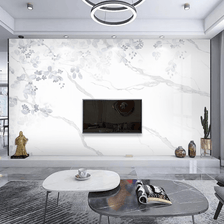 MinimalisticDecor.com-White Shade Stone Design - Marble Wallpaper Murals