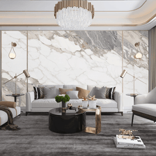 MinimalisticDecor.com-White Smoke Stone - Marble Wallpaper Murals