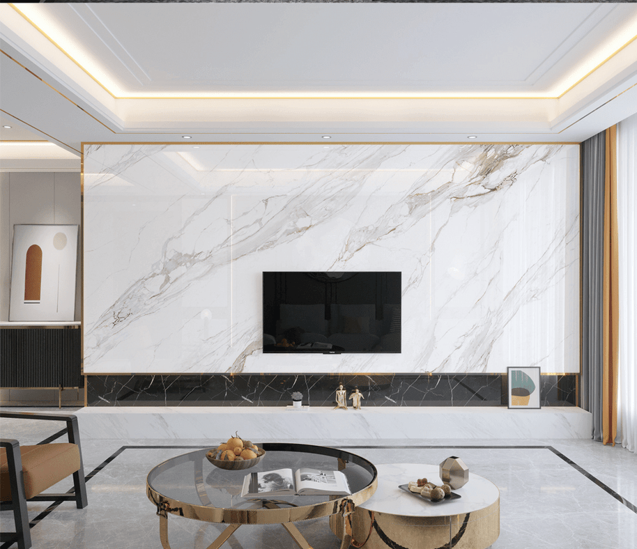 MinimalisticDecor.com-White Stone Design: Marble Wallpaper Murals