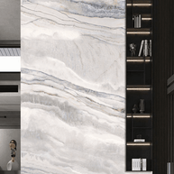 MinimalisticDecor.com-White Waves Stone - Marble Wallpaper Murals