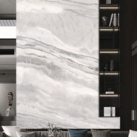 MinimalisticDecor.com-White Waves Stone - Marble Wallpaper Murals