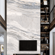 MinimalisticDecor.com-White Waves Stone - Marble Wallpaper Murals