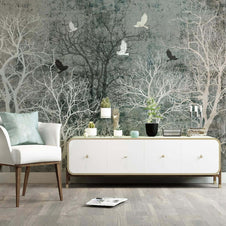 MinimalisticDecor.com-Winter Solitude - Forest Wallpaper Murals