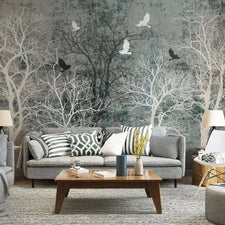 MinimalisticDecor.com-Winter Solitude - Forest Wallpaper Murals