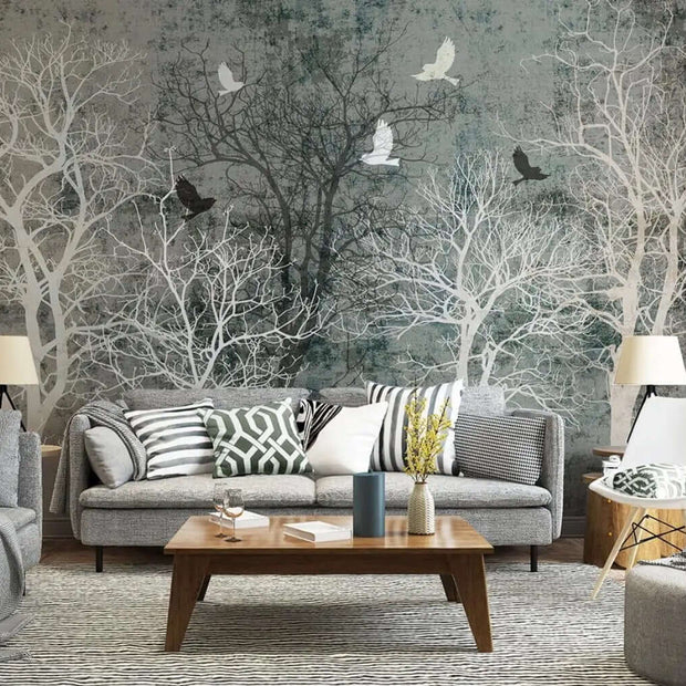 MinimalisticDecor.com-Winter Solitude - Forest Wallpaper Murals