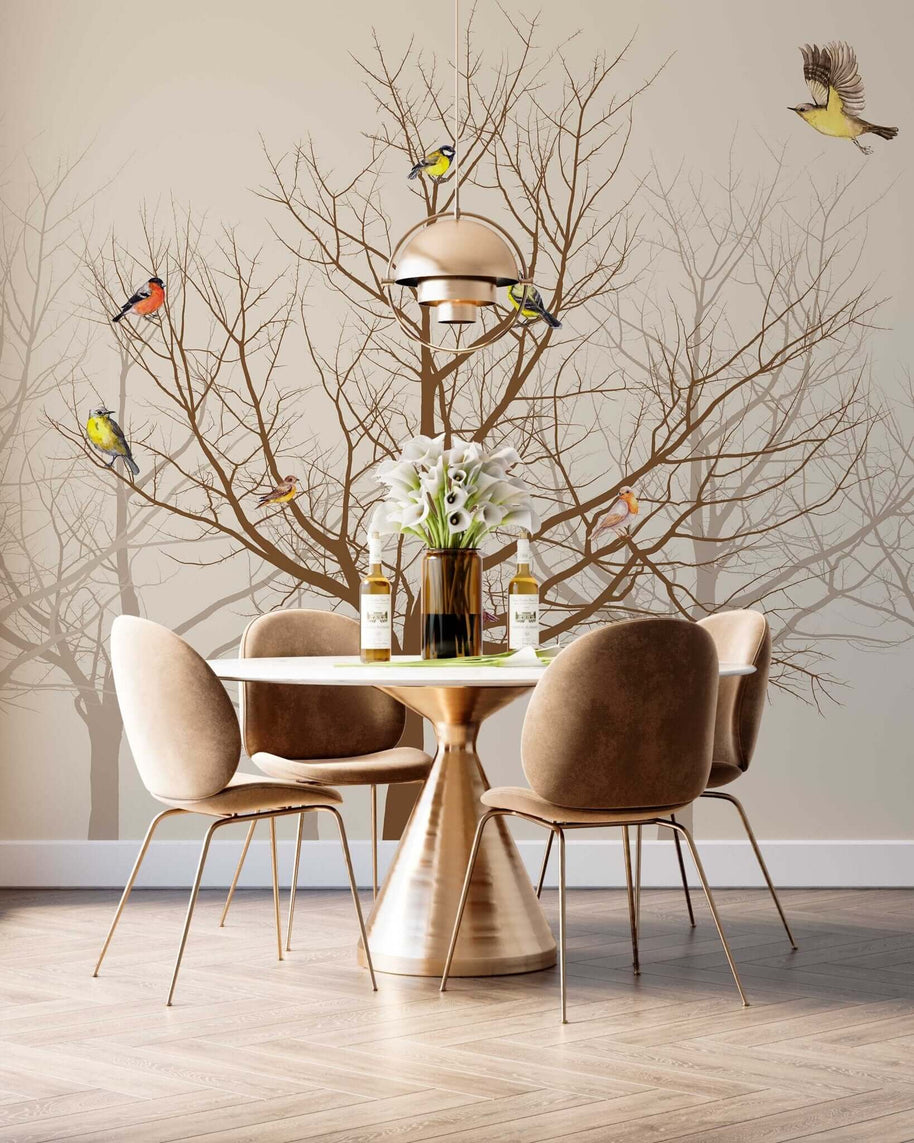 MinimalisticDecor.com-Winter Tree Wallpaper Mural - Transform Your Space
