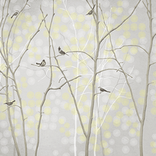 MinimalisticDecor.com-Winter Trees and Birds - Trees Wallpaper Mural