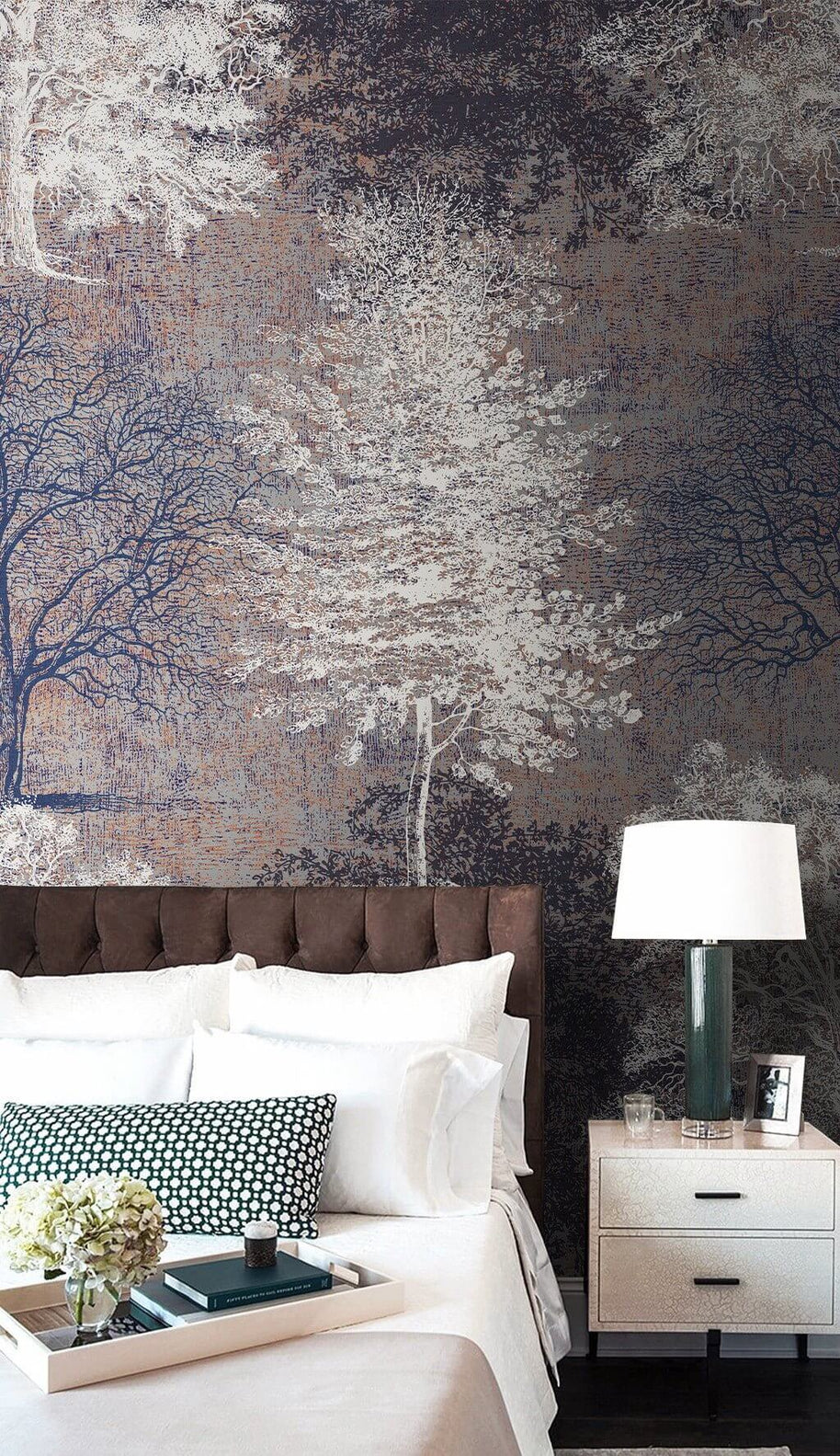 MinimalisticDecor.com-Winter Trees Garden Wallpaper Mural