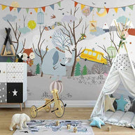 MinimalisticDecor.com-Winter Wonderland Wallpaper: Animal Party Atmosphere
