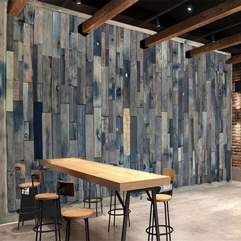 MinimalisticDecor.com-Wood Brick Effect Wallpaper - Transform your Room Today