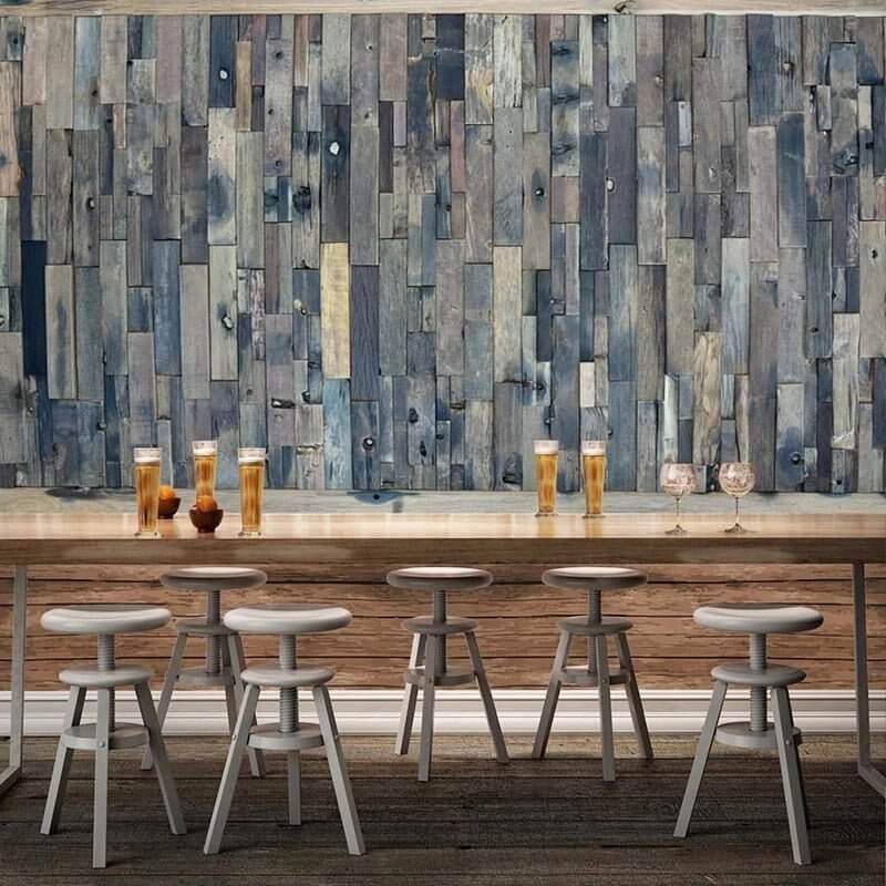 MinimalisticDecor.com-Wood Brick Effect Wallpaper - Transform your Room Today