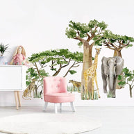 MinimalisticDecor.com-Woodland Forest Animals Wallpaper