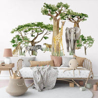 MinimalisticDecor.com-Woodland Forest Animals Wallpaper