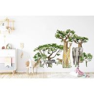 MinimalisticDecor.com-Woodland Forest Animals Wallpaper