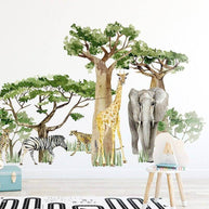 MinimalisticDecor.com-Woodland Forest Animals Wallpaper