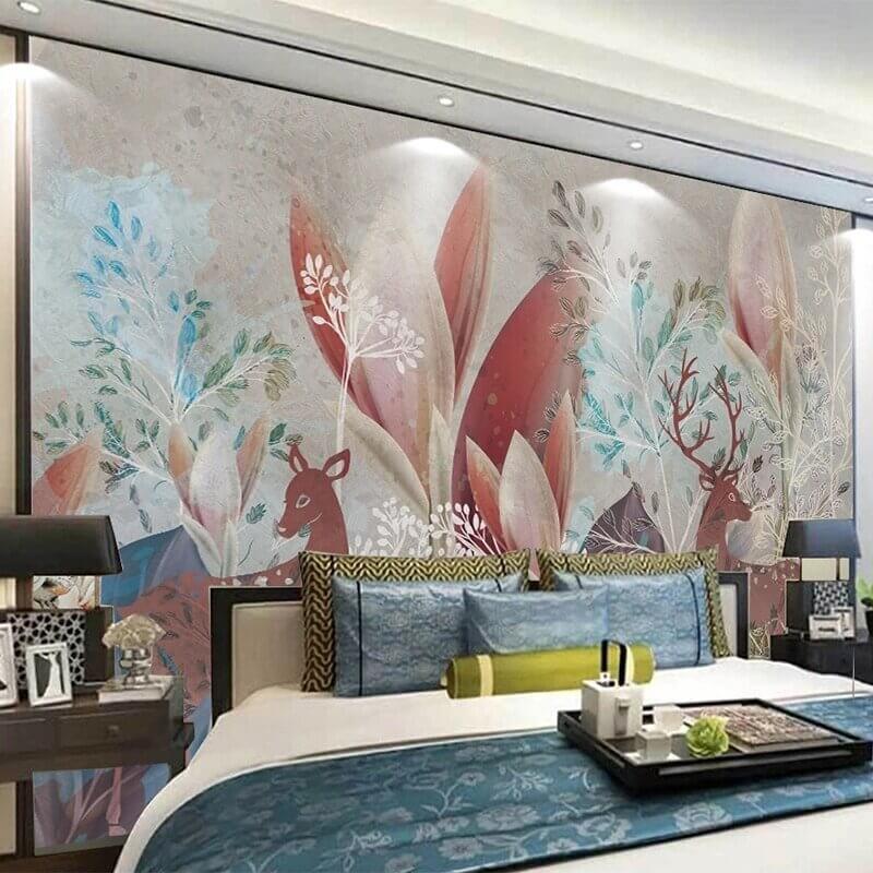 MinimalisticDecor.com-Woodland Wallpaper Mural: Create a Serene Atmosphere