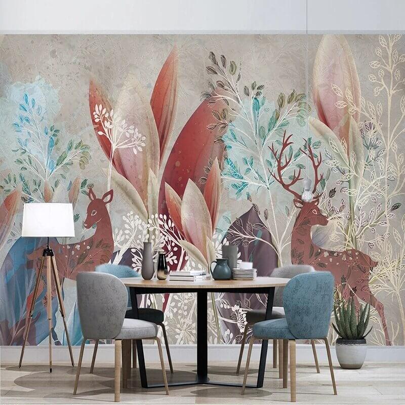 MinimalisticDecor.com-Woodland Wallpaper Mural: Create a Serene Atmosphere