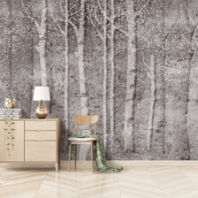 MinimalisticDecor.com-Woods Design - Forest Tree Trunks Wallpaper Mural