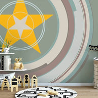 MinimalisticDecor.com-You Are a Star Nursery Wallpaper: Kids Room Wallpaper Mural