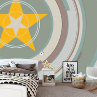 MinimalisticDecor.com-You Are a Star Nursery Wallpaper: Kids Room Wallpaper Mural