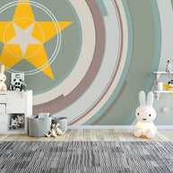 MinimalisticDecor.com-You Are a Star Nursery Wallpaper: Kids Room Wallpaper Mural