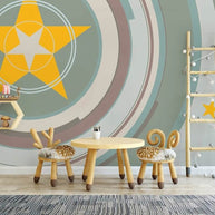 MinimalisticDecor.com-You Are a Star Nursery Wallpaper: Kids Room Wallpaper Mural