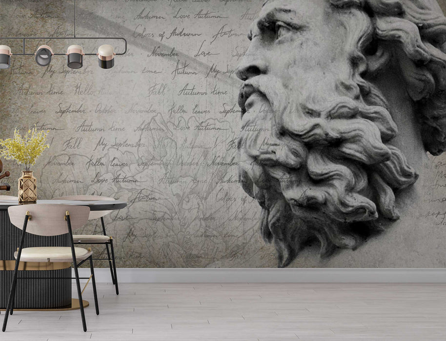 MinimalisticDecor.com-Zeus Theme Edition: Living Room Wallpaper Mural