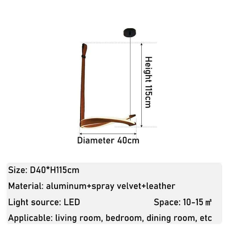 ModaLux Leather Craft LED Chandelier-MinimalisticDecor.com
