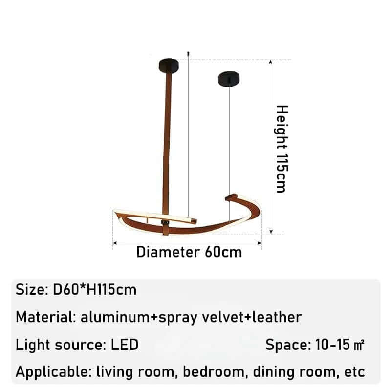 ModaLux Leather Craft LED Chandelier-MinimalisticDecor.com