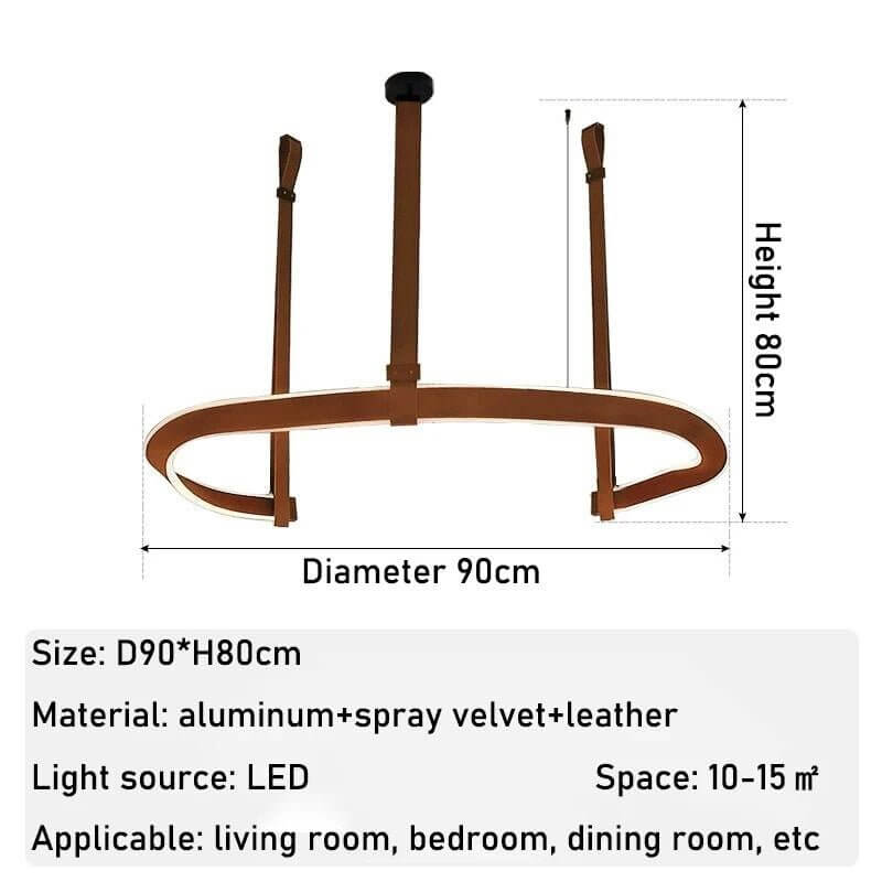 ModaLux Leather Craft LED Chandelier-MinimalisticDecor.com