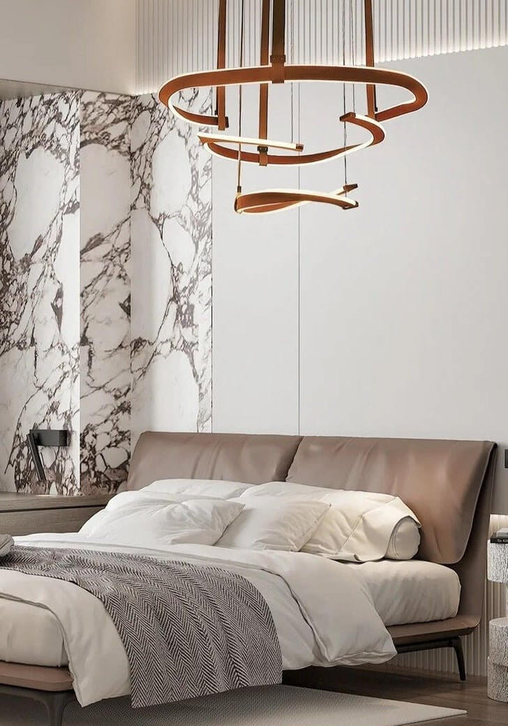 ModaLux Leather Craft LED Chandelier-MinimalisticDecor.com