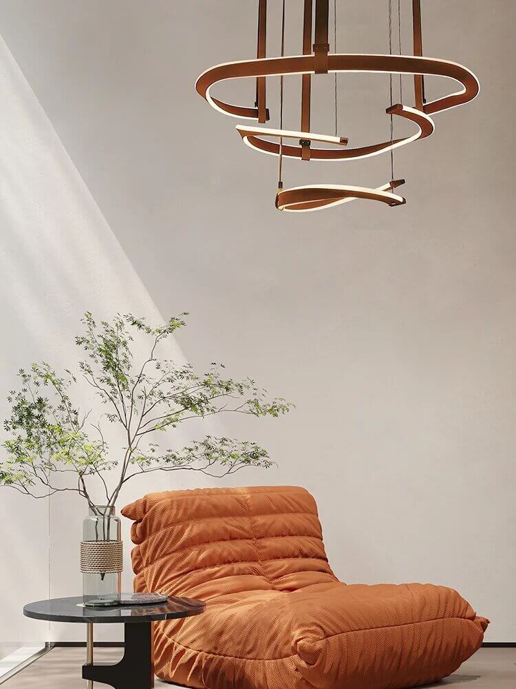ModaLux Leather Craft LED Chandelier-MinimalisticDecor.com