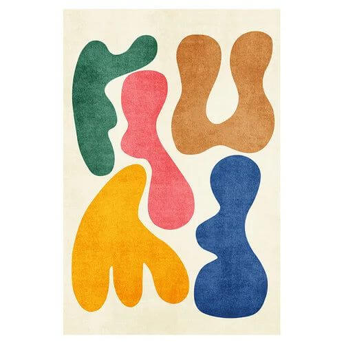 Modern Abstract Lamb Wool Carpet: Art Meets Luxury-MinimalisticDecor.com