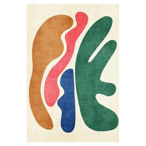 Modern Abstract Lamb Wool Carpet: Art Meets Luxury-MinimalisticDecor.com