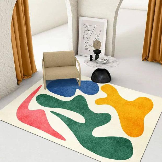 Modern Abstract Lamb Wool Carpet: Art Meets Luxury-MinimalisticDecor.com