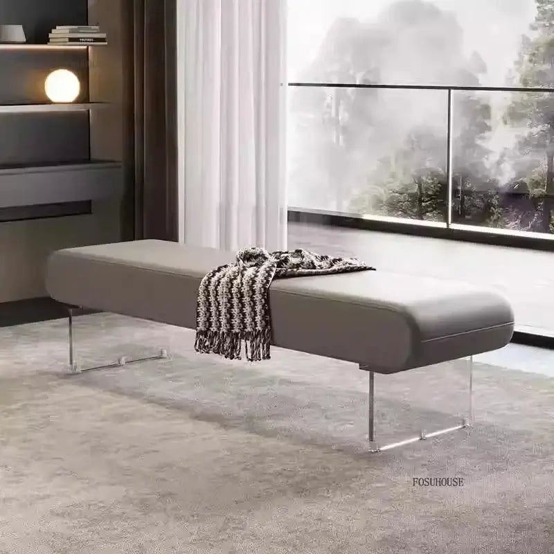 Modern Acrylic Shoe Bench – Stylish Entryway-MinimalisticDecor.com
