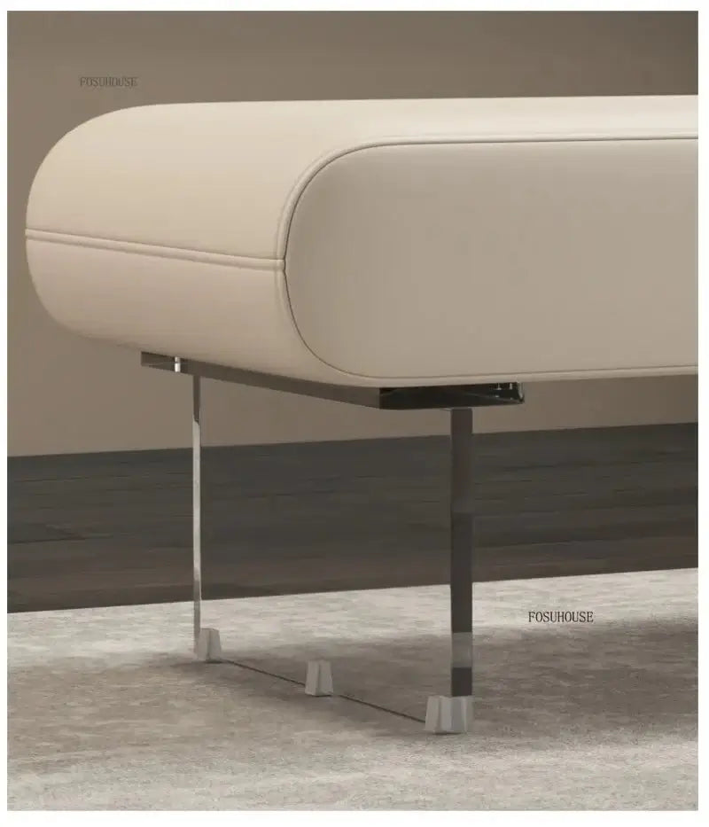 Modern Acrylic Shoe Bench – Stylish Entryway-MinimalisticDecor.com