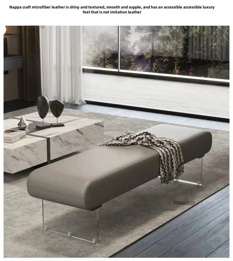 Modern Acrylic Shoe Bench – Stylish Entryway-MinimalisticDecor.com