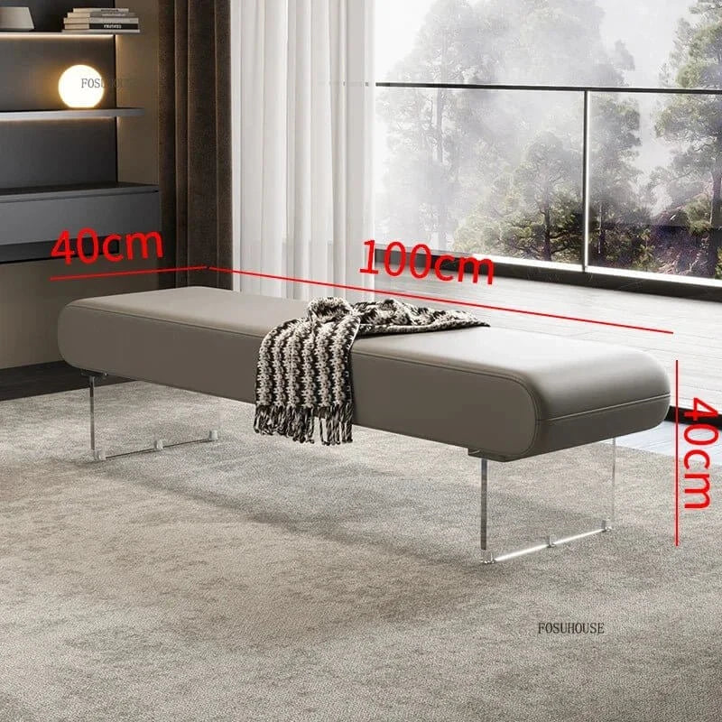 Modern Acrylic Shoe Bench – Stylish Entryway-MinimalisticDecor.com